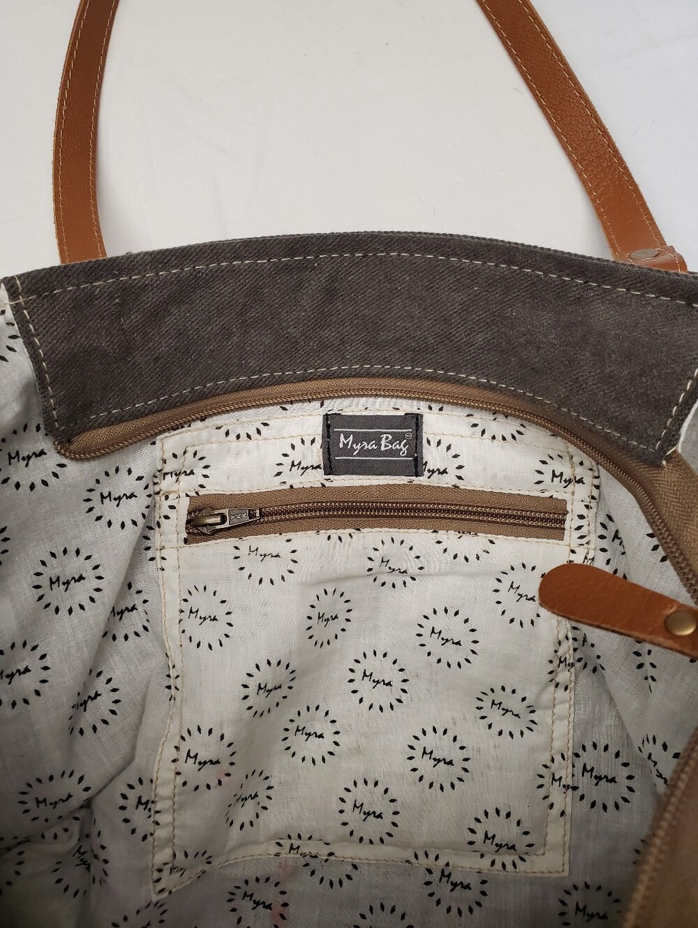 Myra Bag Cowhide Aztec Tote Tooled Leather Turquoise Concho Western Fringe Purse - Picture 2 of 9